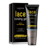 Luxfume lace bonding gel bottle for seamless lace wig adhesion.