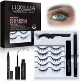 Luxillia 8-piece clear and black magnetic lashes for effortless daily enhancement.