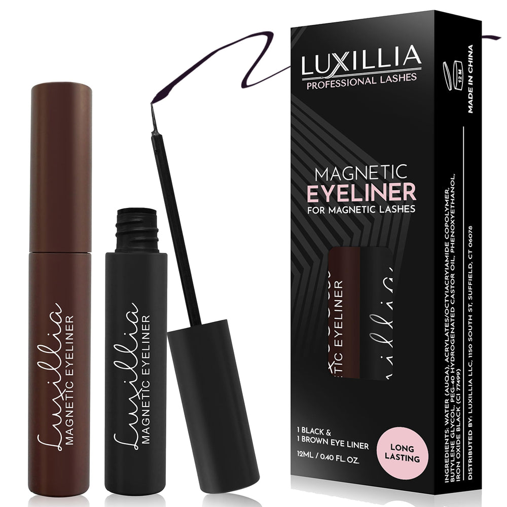 Luxillia delineador magnético resistente al agua para fijado duradero.