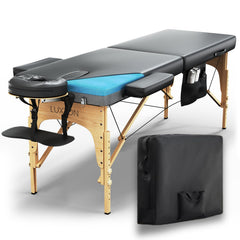 Luxton Home memory-foam massage table setup showing quick assembly for home use