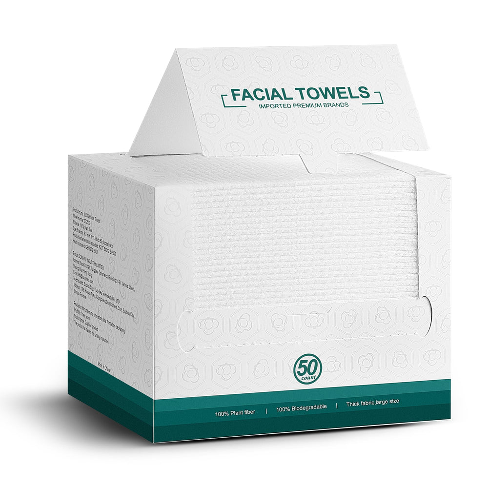 LUXU toallas faciales 50 piezas, empaque práctico para uso diario