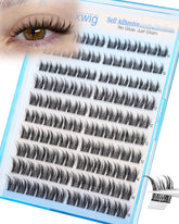 Lvmixwig self-adhesive lash clusters, 10mm, for natural daily wear.