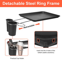 LWADALN Height Adjustable Tray Cart adapts to your working height for comfort.