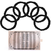 Lwoeo 22 Momme silk hair ties in a 6-pack with gift-ready box for gentle hold.