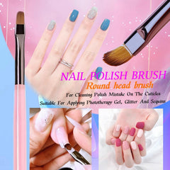 Lykjdnz 3Pcs Nail Art Clean Up Brushes for quick polish cleanup.