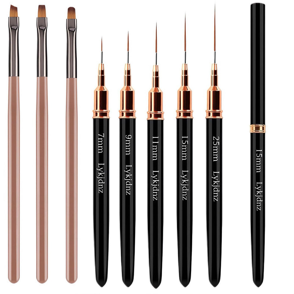 Lykjdnz nail art liner brush 7mm for precise lines and smooth application