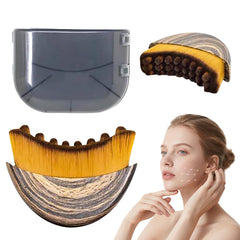 Lymphatic Contour Face Brush with angled head for precise contouring and gentle lymph massage.