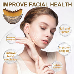 New Lymphatic Contour Face Brush targets chin and jawline sculpting with gentle strokes.