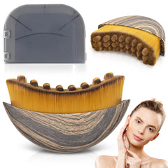 Lymphatic Contour Face Brush showing jawline definition for a sculpted look