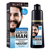 Lymznus beard dye coverage delivers quick gray concealment with natural black color.