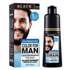 Lymznus beard dye coverage delivers quick gray concealment with natural black color.