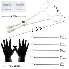 Agujas de piercing Lyuxzad 12G-20G para diferentes calibres.