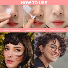 Lyuxzad built-in nose stud module enables immediate wear after piercing.