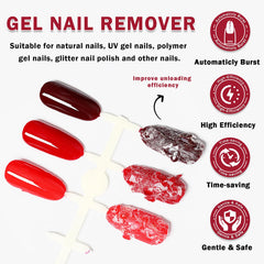 Gel remover applied to nail surface for precise removal