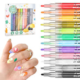 LZXLUKGIR nail art pens set with 12 colors for vibrant designs.