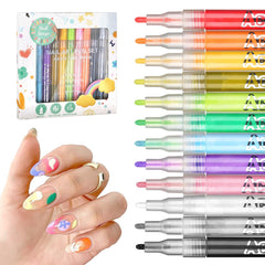 LZXLUKGIR nail art pens set with 12 colors for vibrant designs.