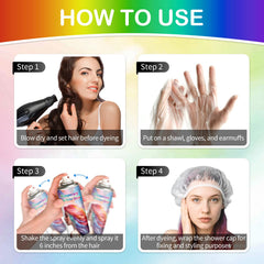 LZXLUKGIR Silver Hair Spray: even coverage across strands