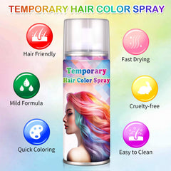 LZXLUKGIR Silver Hair Spray: fast drying after application