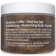 M3 Naturals exfoliante Arabica para manos, piel suave y renovada
