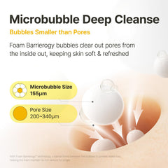 ma:nyo microburbujas limpian poros sin irritación.