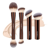 MAANGE 4-piece foundation brush set with duo-ended heads for versatile application.