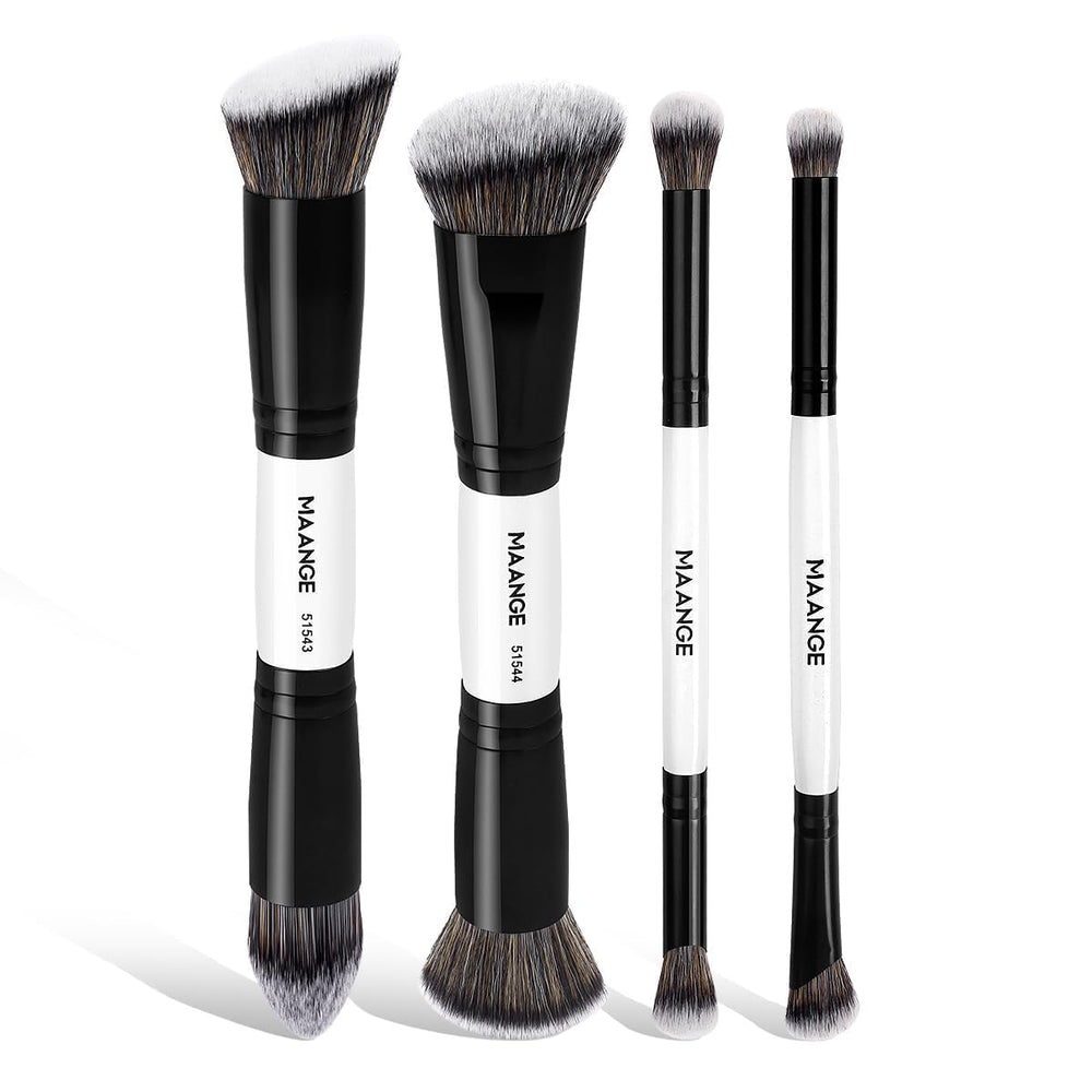 MAANGE four-piece dual-ended brush set for seamless makeup application