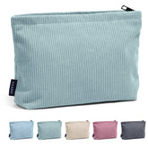 MAANGE green corduroy makeup bag front view for daily use