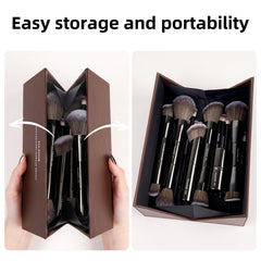 MAANGE double-ended kabuki brush for versatile blending across products.