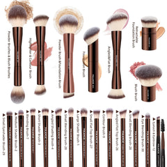 MAANGE double-ended kabuki brushes for versatile blending and even coverage.