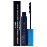 MAC Extended Play Gigablack Lash Mascara shows jet-black pigment for bold definition.