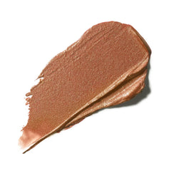 MAC Frost Lipstick Bronze Shimmer texture close-up emphasizes a smooth, buildable formula