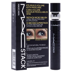 MacStack Mascara muestra pestañas largas gracias al mega cepillo