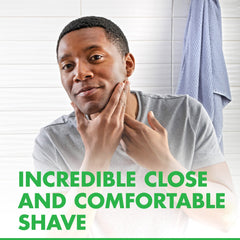 Mach3 Sensitive razor with enhanced lubrastrip delivering smoother passes.
