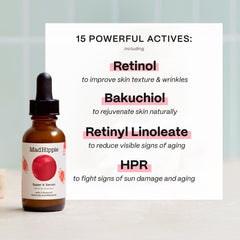 Mad Hippie Super A Serum being applied to cheek for smoother texture.
