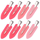 MADHOLLY 8Pcs gradient pink hair clips close-up showing no bend protection for bangs