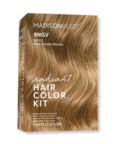 Madison Reed Radiant Color 8NGV cream blends gray for natural dark golden blonde.