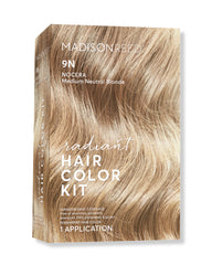 Madison Reed Radiant Color Kit 9N Blonde with natural gray blending capability.