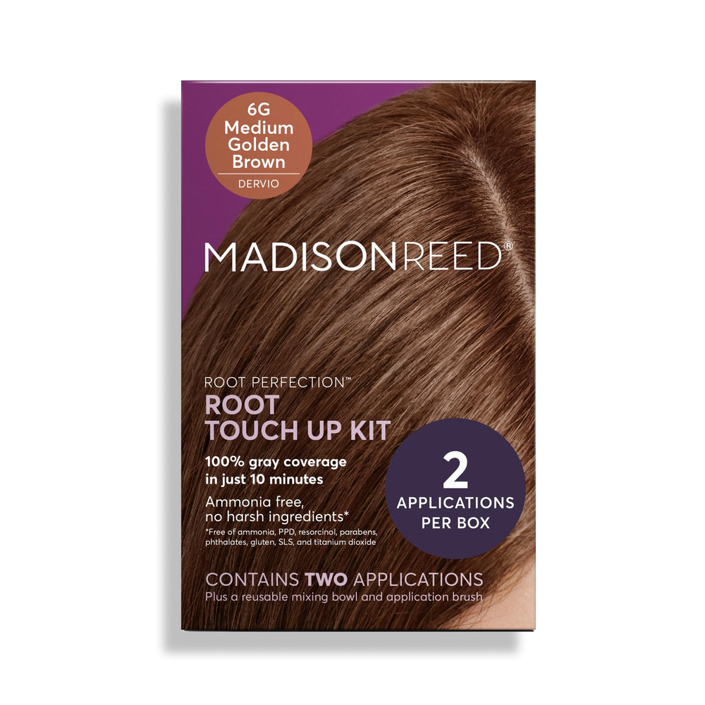 Madison Reed Root Perfection 6G Dervio bottle showing compact color system for quick gray coverage