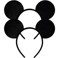 MADO mouse ears headband in black 2-pack, front view for versatile park wear.