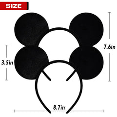 MADO velvet wrap mouse ears close-up, soft comfort on long amusement park days.