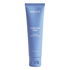 MAELOVE Forever Firm neck treatment jar close-up showing rich hydration