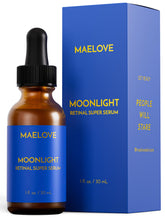 MAELOVE Moonlight retinal serum bottle ready for a nightly skincare routine.