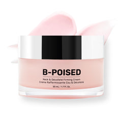 MAËLYS B-POISED neck cream tube close-up for easy daily application.