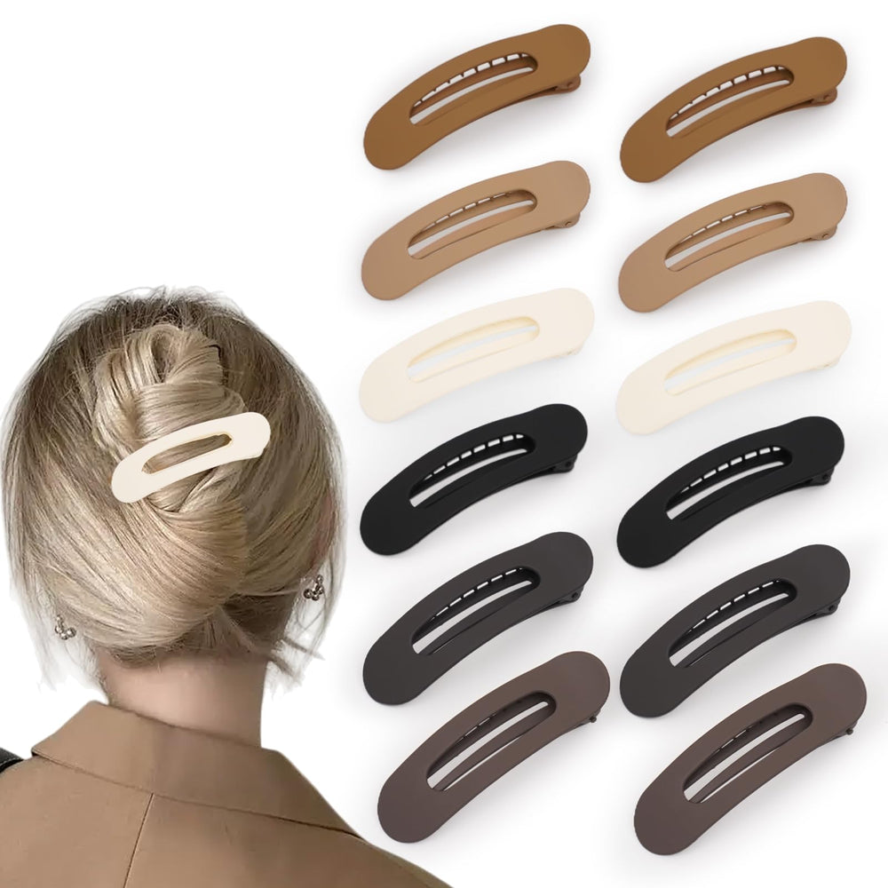 Maeups flat hair clips set in six colors for versatile daily use.