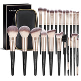 Magefy 22pc premium synthetic brush set with case for organized makeup on the go.