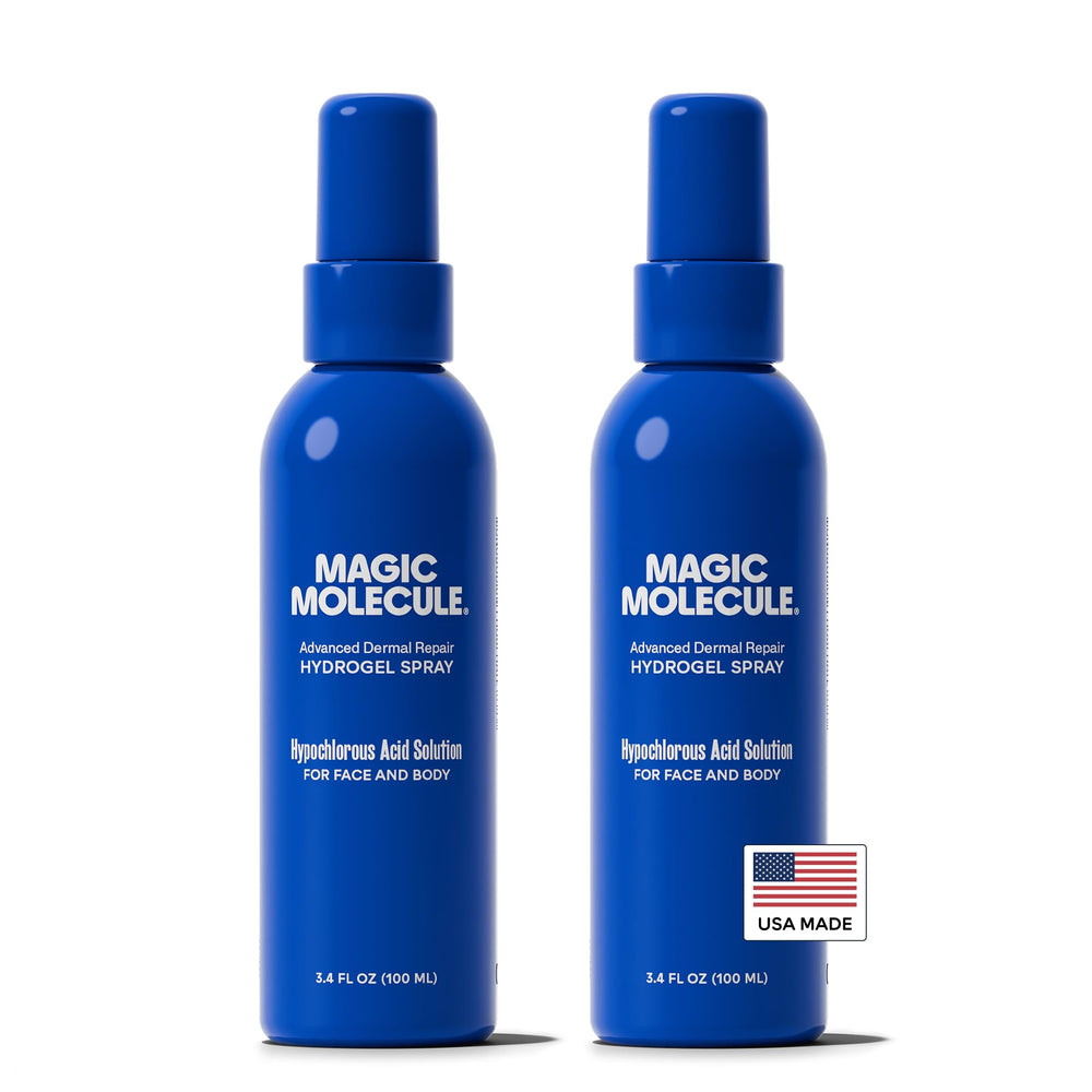Magic Molecule Dermal Repair Spray bottle with velvety hydrogel mist for soothing skin