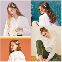 Magicsky gold-plated hair clip adds bright shine for versatile looks.