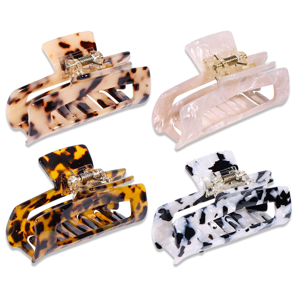Magicsky pinzas pelo garra leopardo marrón para recogidos con estilo.