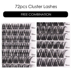 Magnetic SL cluster lashes with 10-16mm length options for tailored volume