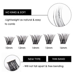 Magnetic SL cluster lashes soft matte dark for comfortable lash fullness.